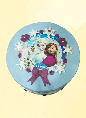 Frozen Karlar Ülkesi Anna Elsa Olaf Resimli Kaplama Pasta