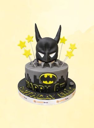 Batman Maskeli Kaplama Doğum Günü Pastası