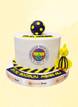 Fenerbahçe Sarı Kanarya Temalı Doğum Günü Pastası