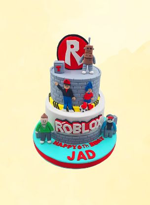 Roblox Oyunlu Doğum Günü Pastası